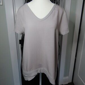 Dylan Light Gray Short Sleeve Top